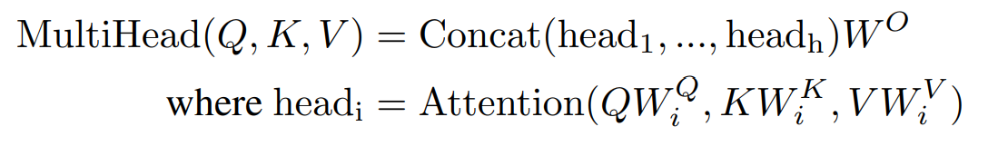 Multi-head Attention equation