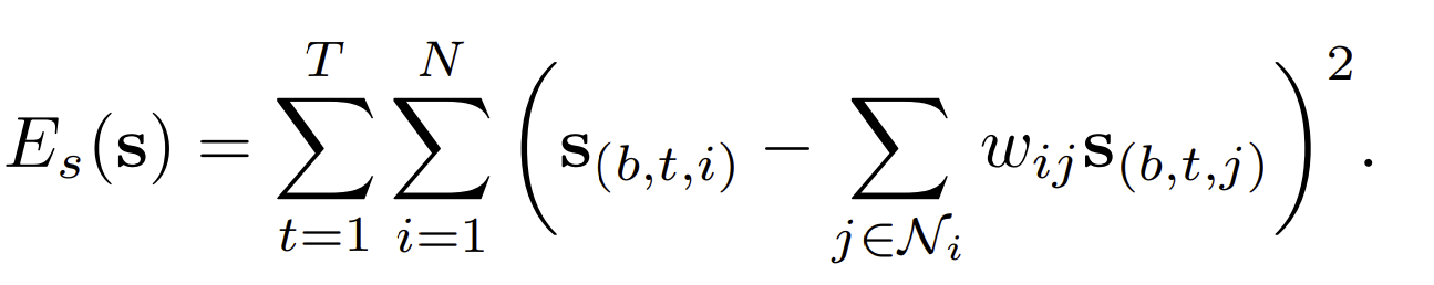 Spatial regularization term