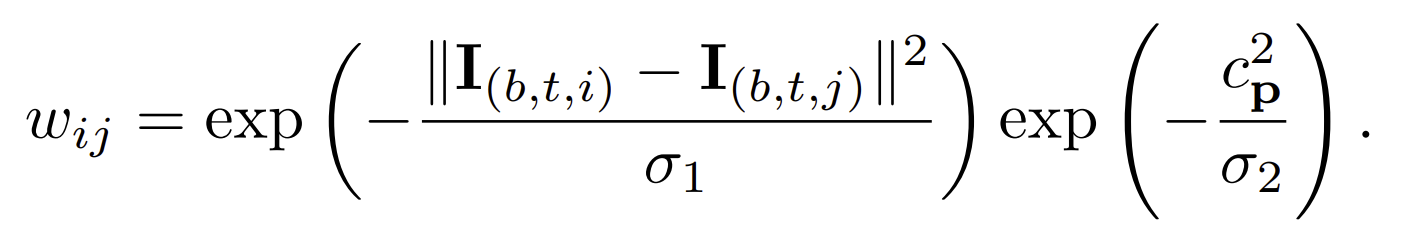 Spatial regularization weights